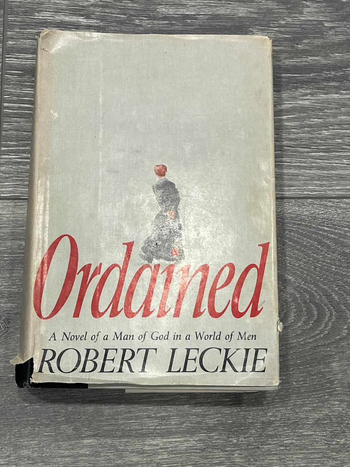 Ordained ~1969 HC 1st Ed~ Leckie WWII Priest Military Chaplain Guadalcanal Novel